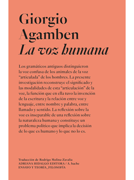 LA VOZ HUMANA Giorgio Agamben